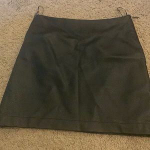 VINTAGE Black Leather Mini Skirt